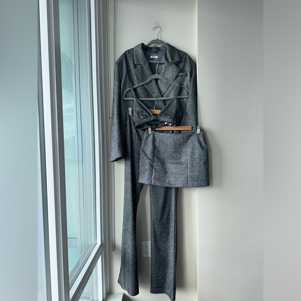 SLA Gray Glitter Suit - See description for sizes